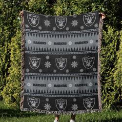 NFL Las Vegas Raiders Football Team Woven Tapestry Blanket Amazing Gift For Fans And Friends Home Decor LVRW34