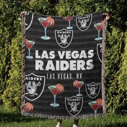 NFL Las Vegas Raiders Football Team Woven Tapestry Blanket Amazing Gift For Fans And Friends Home Decor LVRW37