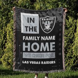 NFL Las Vegas Raiders Football Team Woven Tapestry Blanket Amazing Gift For Fans And Friends Home Decor LVRW39