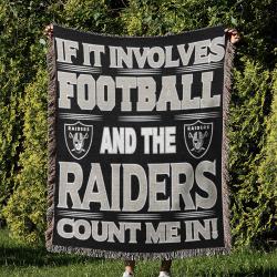 NFL Las Vegas Raiders Football Team Woven Tapestry Blanket Amazing Gift For Fans And Friends Home Decor LVRW4