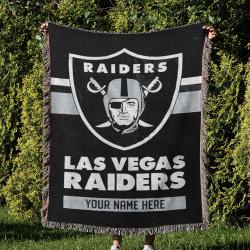 NFL Las Vegas Raiders Football Team Woven Tapestry Blanket Amazing Gift For Fans And Friends Home Decor LVRW41