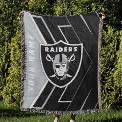NFL Las Vegas Raiders Football Team Woven Tapestry Blanket Amazing Gift For Fans And Friends Home Decor LVRW45