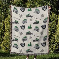 NFL Las Vegas Raiders Football Team Woven Tapestry Blanket Amazing Gift For Fans And Friends Home Decor LVRW46