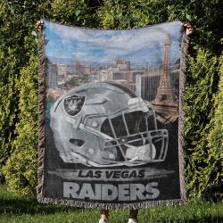 NFL Las Vegas Raiders Football Team Woven Tapestry Blanket Amazing Gift For Fans And Friends Home Decor LVRW48