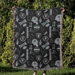 NFL Las Vegas Raiders Football Team Woven Tapestry Blanket Amazing Gift For Fans And Friends Home Decor LVRW49