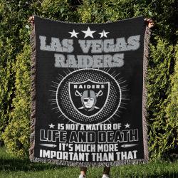NFL Las Vegas Raiders Football Team Woven Tapestry Blanket Amazing Gift For Fans And Friends Home Decor LVRW5