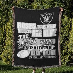 NFL Las Vegas Raiders Football Team Woven Tapestry Blanket Amazing Gift For Fans And Friends Home Decor LVRW6