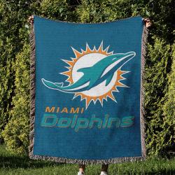 NFL Miami Dolphins Football Team Woven Tapestry Blanket Amazing Gift For Fans And Friends Home Decor MDW23