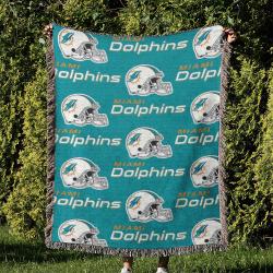 NFL Miami Dolphins Football Team Woven Tapestry Blanket Amazing Gift For Fans And Friends Home Decor MDW30
