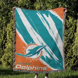 NFL Miami Dolphins Football Team Woven Tapestry Blanket Amazing Gift For Fans And Friends Home Decor MDW42
