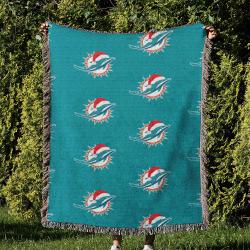 NFL Miami Dolphins Football Team Woven Tapestry Blanket Amazing Gift For Fans And Friends Home Decor MDW8