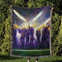 NFL Minnesota Vikings Football Team Woven Tapestry Blanket Amazing Gift For Fans And Friends Home Decor MVW10