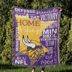 NFL Minnesota Vikings Football Team Woven Tapestry Blanket Amazing Gift For Fans And Friends Home Decor MVW14