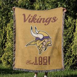 NFL Minnesota Vikings Football Team Woven Tapestry Blanket Amazing Gift For Fans And Friends Home Decor MVW19