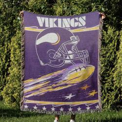 NFL Minnesota Vikings Football Team Woven Tapestry Blanket Amazing Gift For Fans And Friends Home Decor MVW29