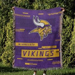 NFL Minnesota Vikings Football Team Woven Tapestry Blanket Amazing Gift For Fans And Friends Home Decor MVW33