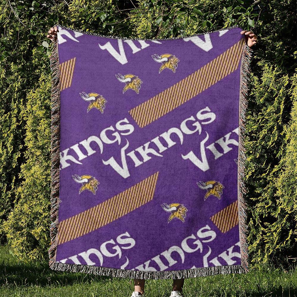 NFL Minnesota Vikings Football Team Woven Tapestry Blanket Amazing Gift For Fans And Friends Home Decor MVW35