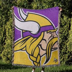 NFL Minnesota Vikings Football Team Woven Tapestry Blanket Amazing Gift For Fans And Friends Home Decor MVW36