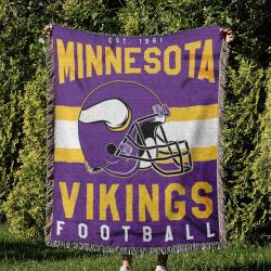 NFL Minnesota Vikings Football Team Woven Tapestry Blanket Amazing Gift For Fans And Friends Home Decor MVW41