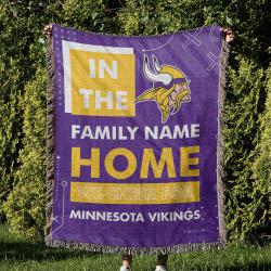 NFL Minnesota Vikings Football Team Woven Tapestry Blanket Amazing Gift For Fans And Friends Home Decor MVW42