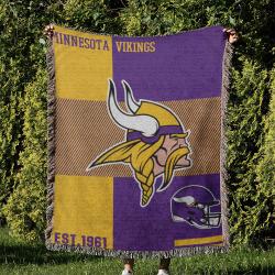 NFL Minnesota Vikings Football Team Woven Tapestry Blanket Amazing Gift For Fans And Friends Home Decor MVW50