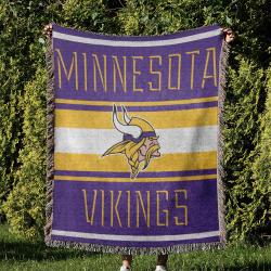 NFL Minnesota Vikings Football Team Woven Tapestry Blanket Amazing Gift For Fans And Friends Home Decor MVW53
