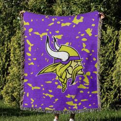 NFL Minnesota Vikings Football Team Woven Tapestry Blanket Amazing Gift For Fans And Friends Home Decor MVW54
