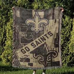 NFL New Orleans Saints Football Team Woven Tapestry Blanket Amazing Gift For Fans And Friends Home Decor NOW13