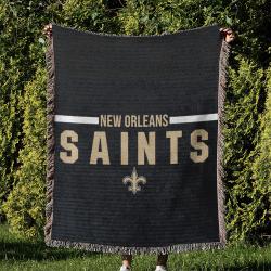 NFL New Orleans Saints Football Team Woven Tapestry Blanket Amazing Gift For Fans And Friends Home Decor NOW2