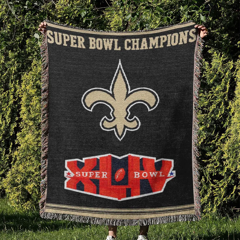 NFL New Orleans Saints Football Team Woven Tapestry Blanket Amazing Gift For Fans And Friends Home Decor NOW21
