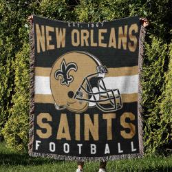 NFL New Orleans Saints Football Team Woven Tapestry Blanket Amazing Gift For Fans And Friends Home Decor NOW27
