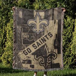 NFL New Orleans Saints Football Team Woven Tapestry Blanket Amazing Gift For Fans And Friends Home Decor NOW28