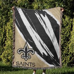 NFL New Orleans Saints Football Team Woven Tapestry Blanket Amazing Gift For Fans And Friends Home Decor NOW6