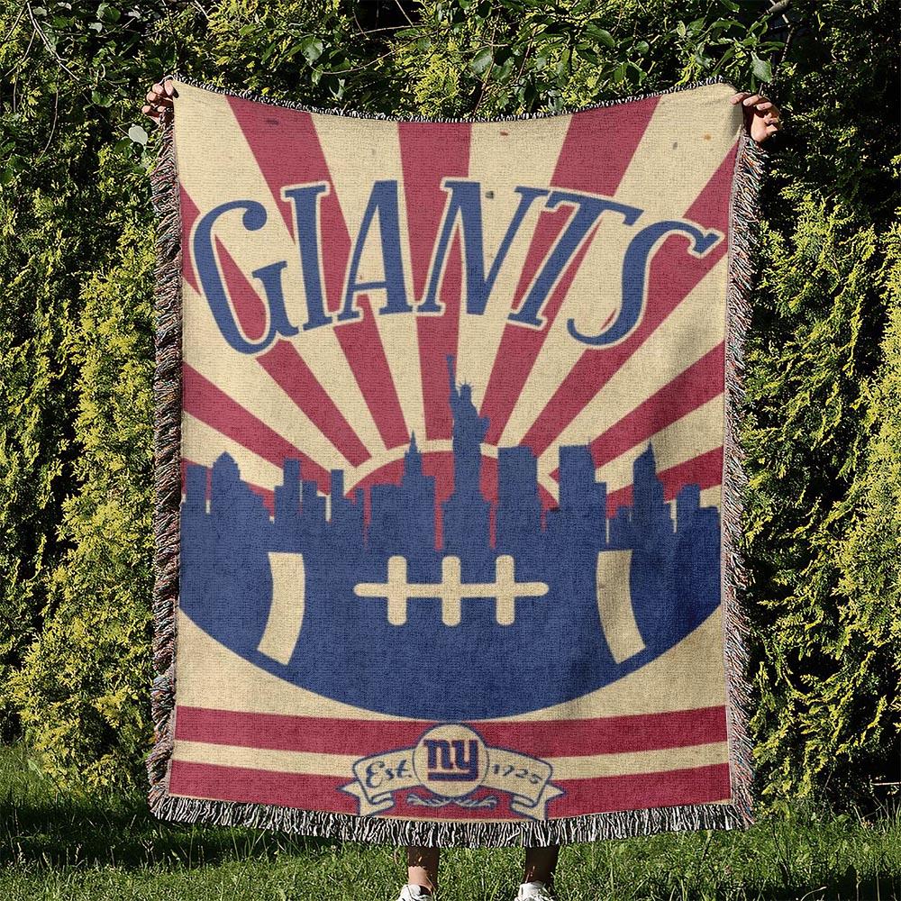 NFL New York Giants Football Team Woven Tapestry Blanket Amazing Gift For Fans And Friends Home Decor NYW11