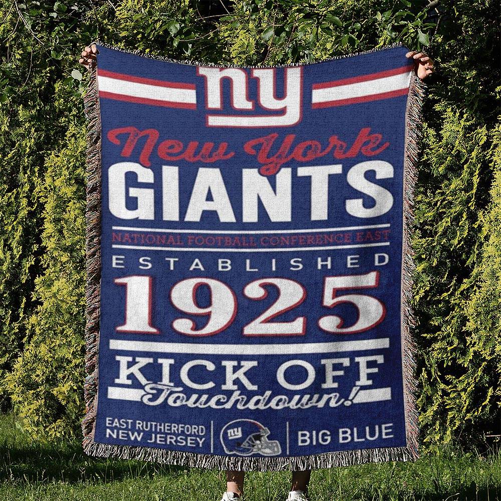 NFL New York Giants Football Team Woven Tapestry Blanket Amazing Gift For Fans And Friends Home Decor NYW2