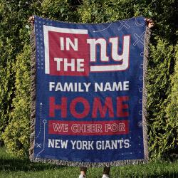 NFL New York Giants Football Team Woven Tapestry Blanket Amazing Gift For Fans And Friends Home Decor NYW28