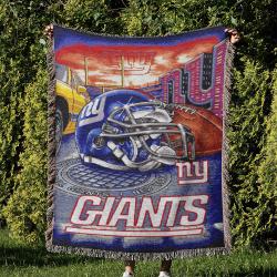 NFL New York Giants Football Team Woven Tapestry Blanket Amazing Gift For Fans And Friends Home Decor NYW39