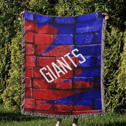 NFL New York Giants Football Team Woven Tapestry Blanket Amazing Gift For Fans And Friends Home Decor NYW9