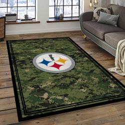 NFL Pittsburgh Steelers Football Team Logo Sport Carpet Area Rug Home Decor Best Gift For Friends PSF25