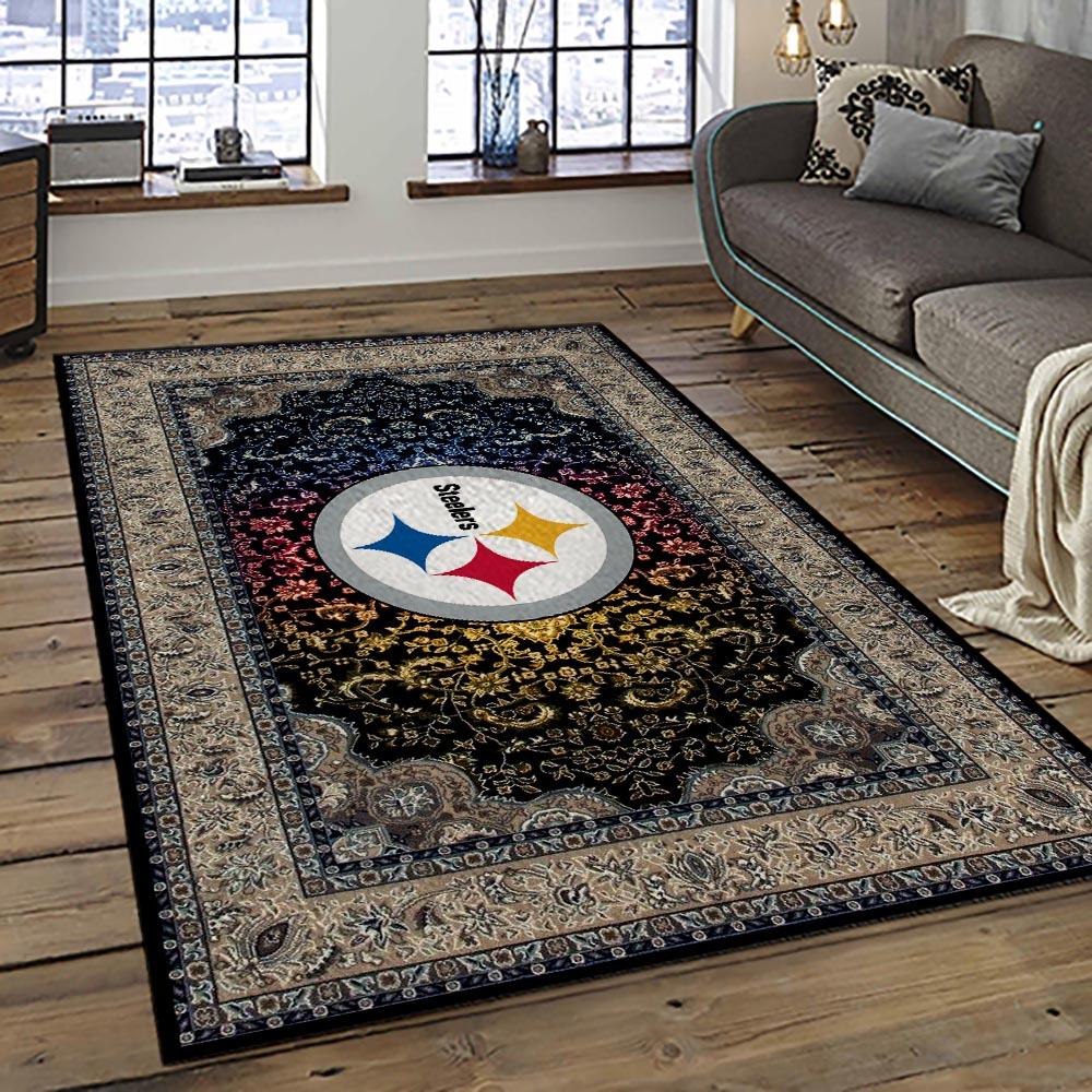 NFL Pittsburgh Steelers Football Team Logo Sport Carpet Area Rug Home Decor Best Gift For Friends PSF26