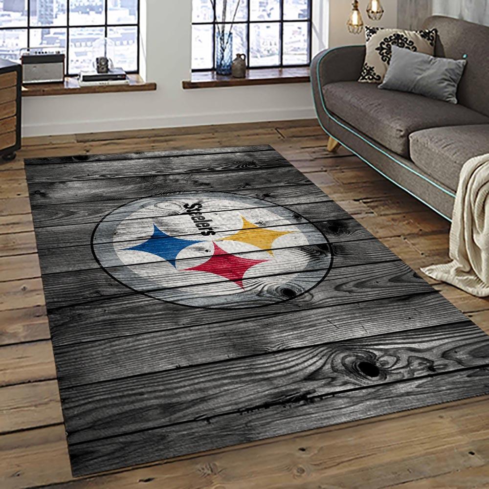 NFL Pittsburgh Steelers Football Team Logo Sport Carpet Area Rug Home Decor Best Gift For Friends PSF30