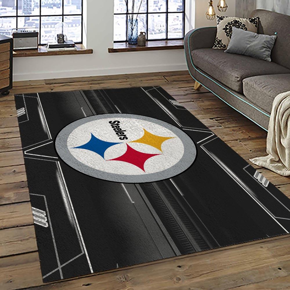 NFL Pittsburgh Steelers Football Team Logo Sport Carpet Area Rug Home Decor Best Gift For Friends PSF31