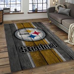 NFL Pittsburgh Steelers Football Team Logo Sport Carpet Area Rug Home Decor Best Gift For Friends PSF32