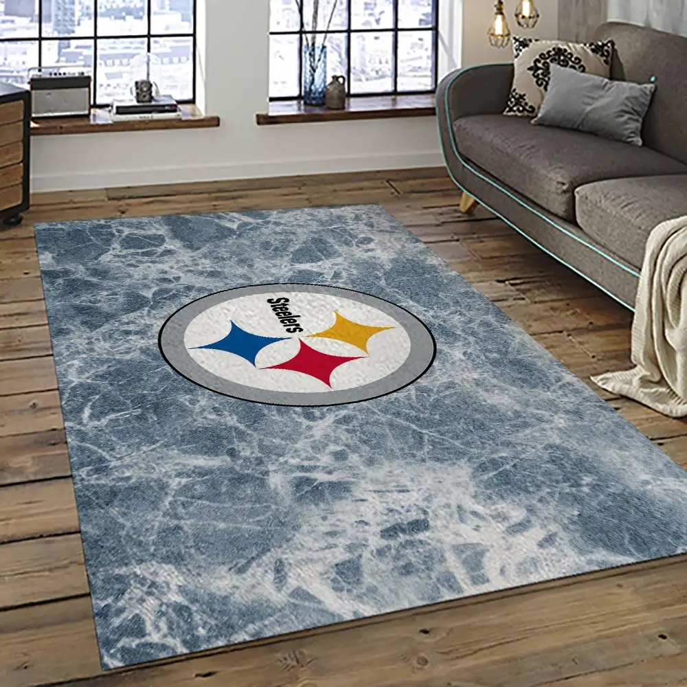 NFL Pittsburgh Steelers Football Team Logo Sport Carpet Area Rug Home Decor Best Gift For Friends PSF35
