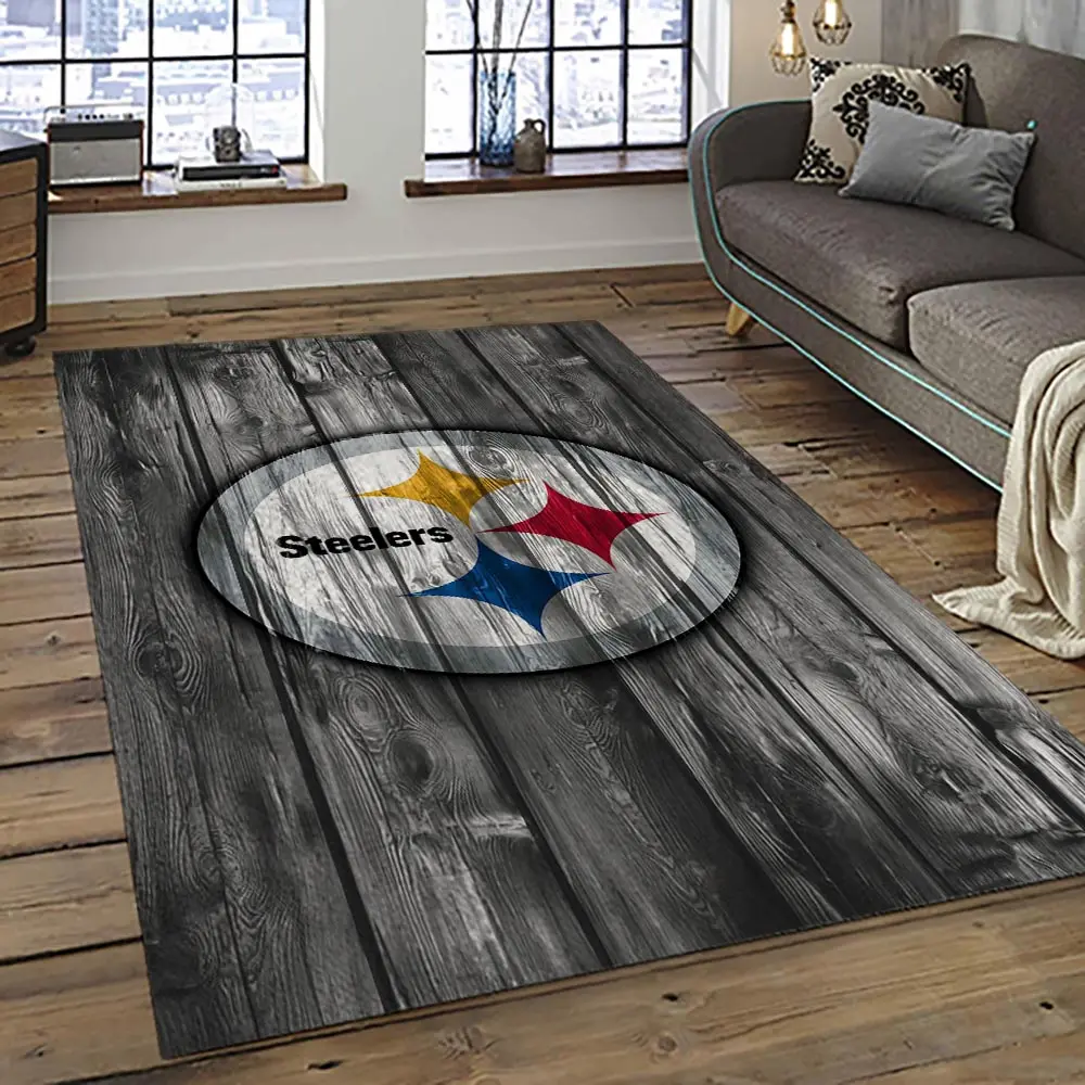 NFL Pittsburgh Steelers Football Team Logo Sport Carpet Area Rug Home Decor Best Gift For Friends PSF39