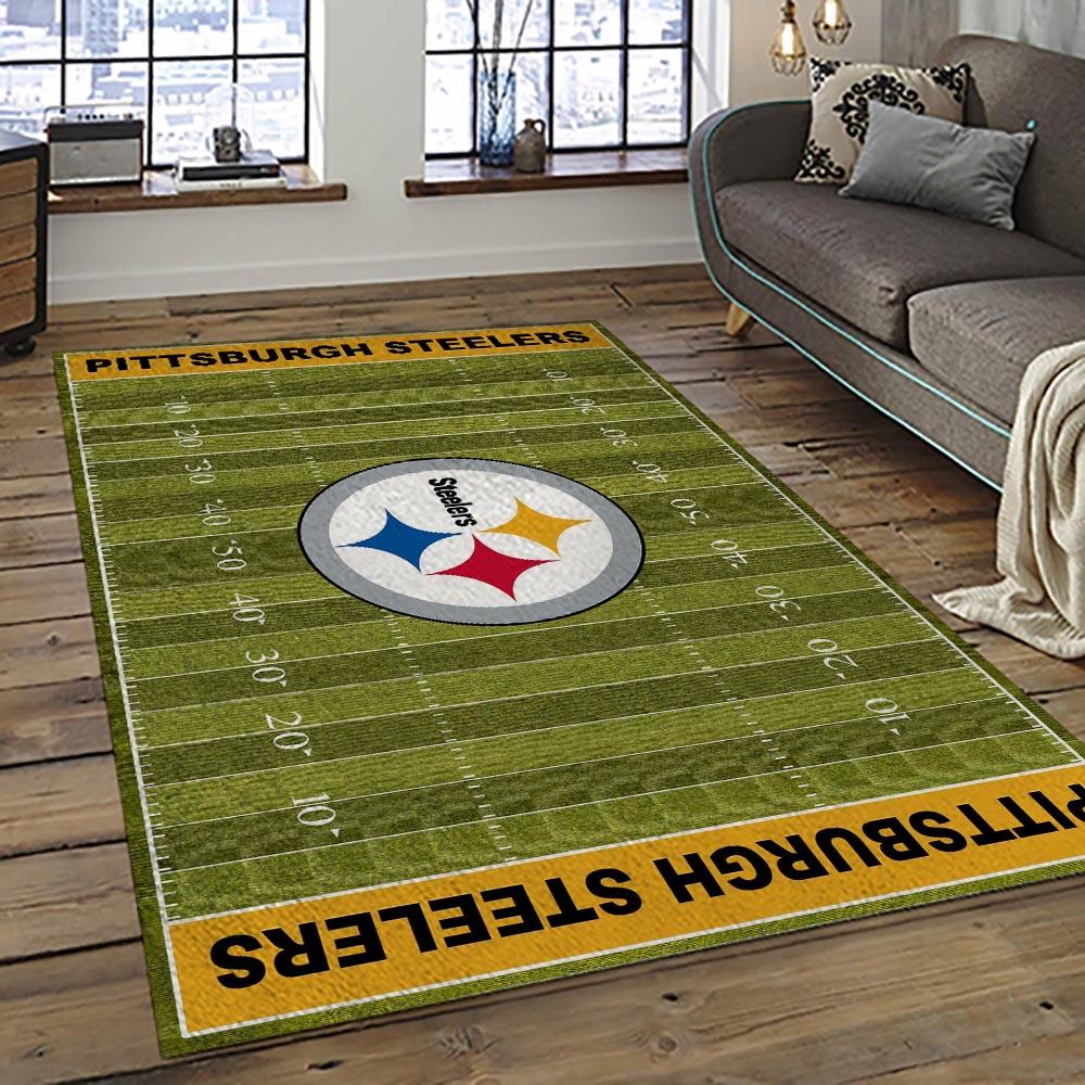 NFL Pittsburgh Steelers Football Team Logo Sport Carpet Area Rug Home Decor Best Gift For Friends PSF42