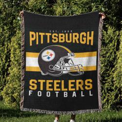 NFL Pittsburgh Steelers Football Team Woven Tapestry Blanket Amazing Gift For Fans And Friends Home Decor PSW10