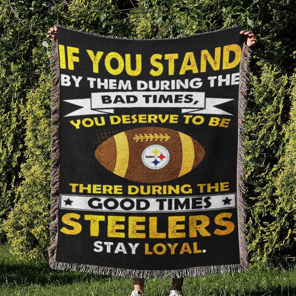 NFL Pittsburgh Steelers Football Team Woven Tapestry Blanket Amazing Gift For Fans And Friends Home Decor PSW13
