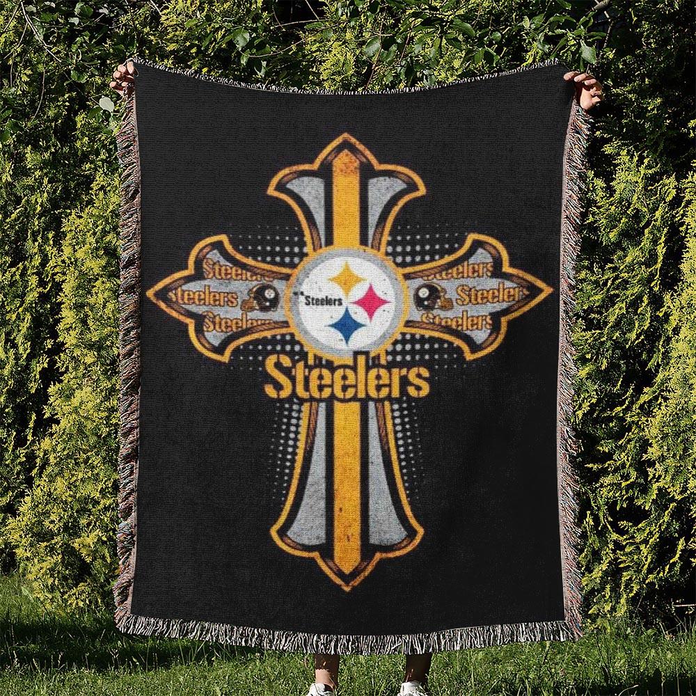 NFL Pittsburgh Steelers Football Team Woven Tapestry Blanket Amazing Gift For Fans And Friends Home Decor PSW14