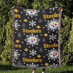NFL Pittsburgh Steelers Football Team Woven Tapestry Blanket Amazing Gift For Fans And Friends Home Decor PSW15